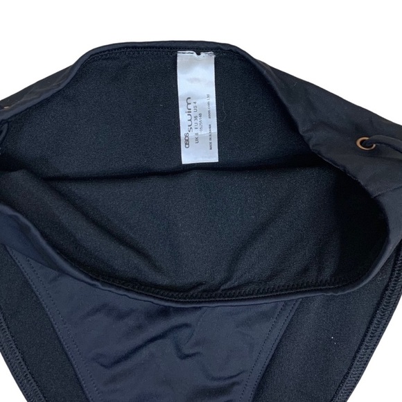 ASOS Women’s Black High Waisted Bikini Bottom Size 4 - Picture 3 of 8